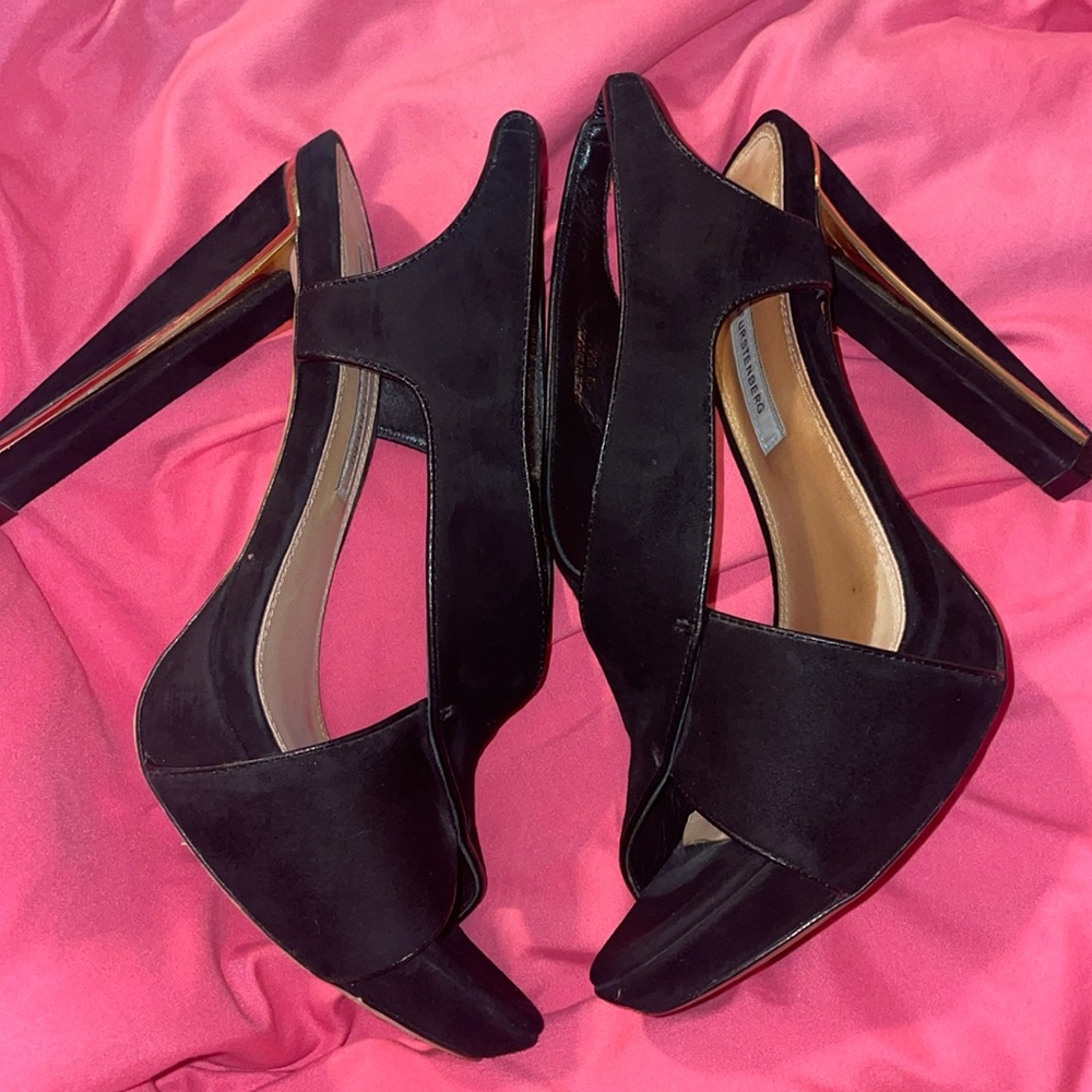 Diane von furstenberg black heels